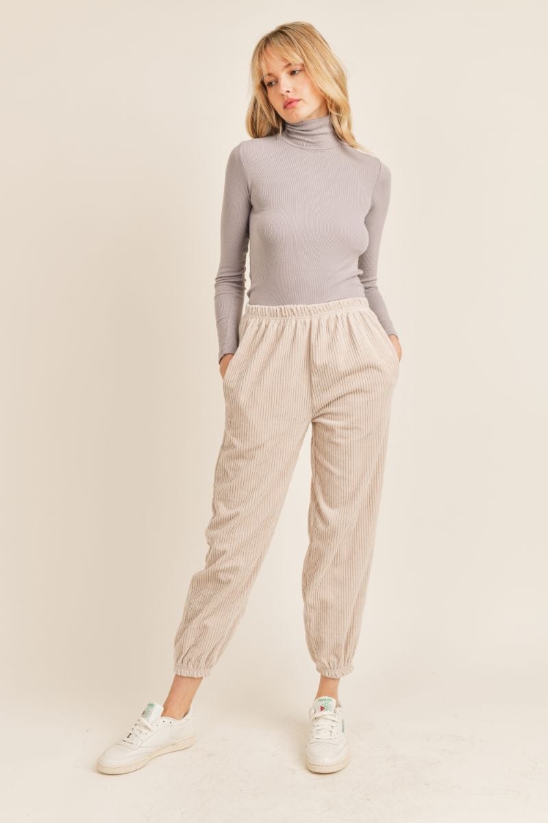 Sadie & Sage Do Si Dos Cord Pants- cream Sadie & Sage Do Si Dos Cord Pants- cream
