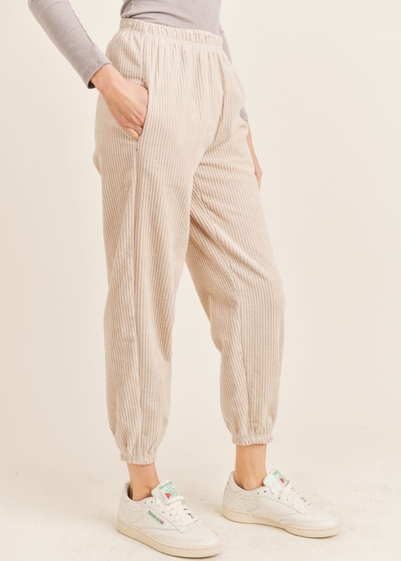 Sadie & Sage Do Si Dos Cord Pants- cream