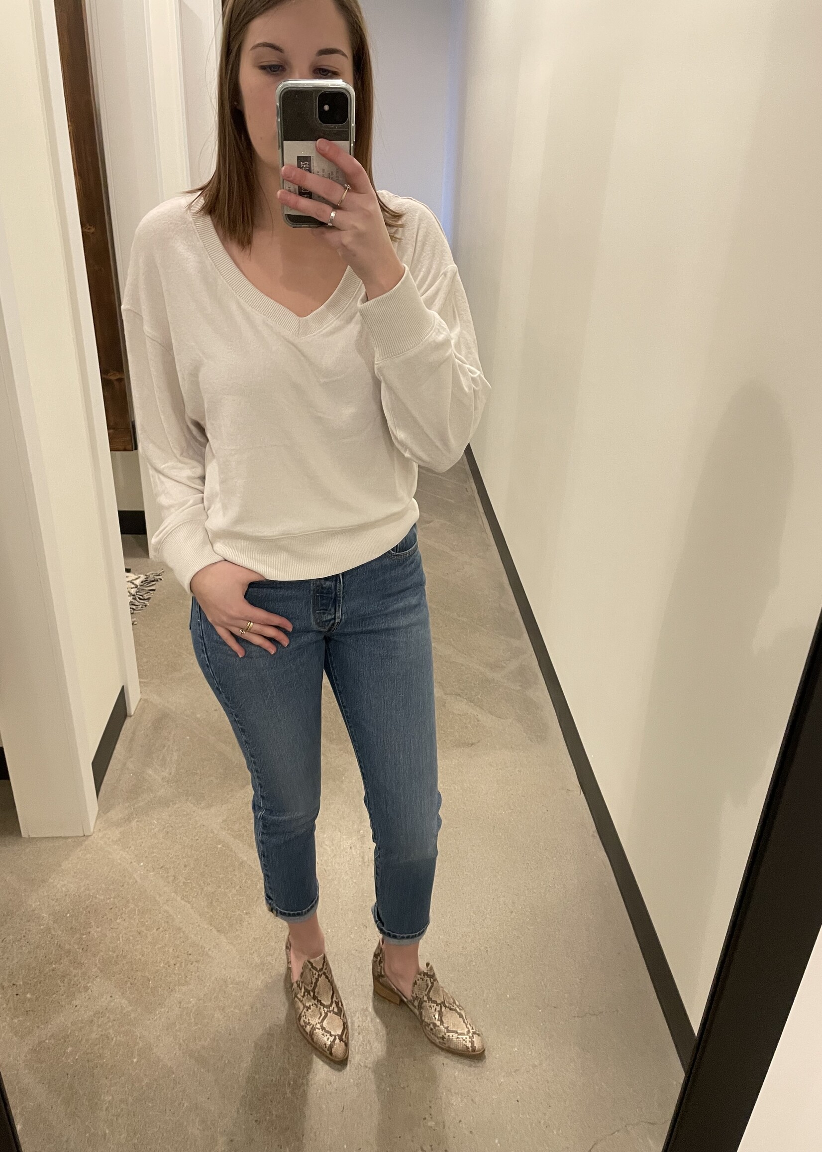 Z Supply Francis Marled V-Neck Top