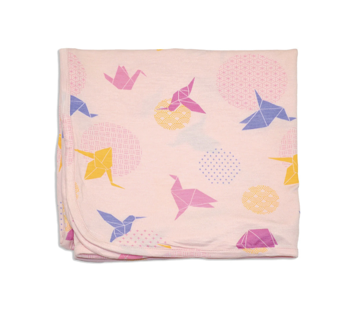 Silkberry Baby Bamboo Swaddle Blanket (Origami Print)