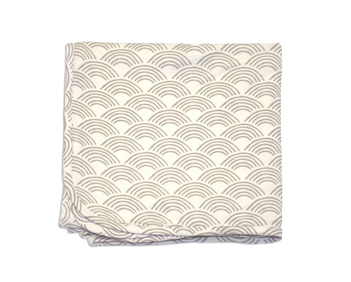 Silkberry Baby Bamboo Swaddle Blanket (Wobbly Wave)