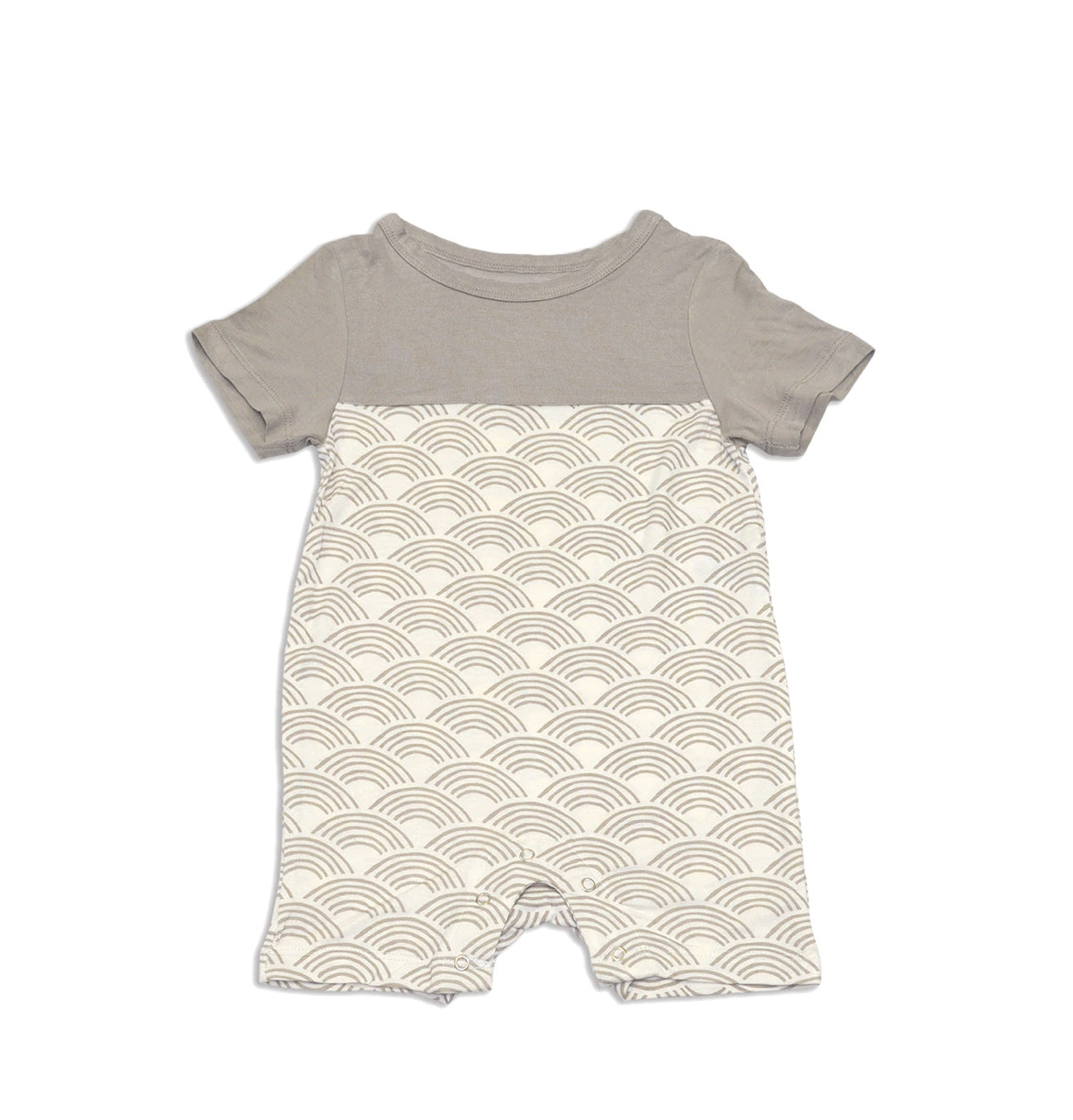 Silkberry Baby Bamboo Short Sleeve Zippy Romper (Wobbly Wave) Silkberry Baby Bamboo Short Sleeve Zippy Romper (Wobbly Wave)