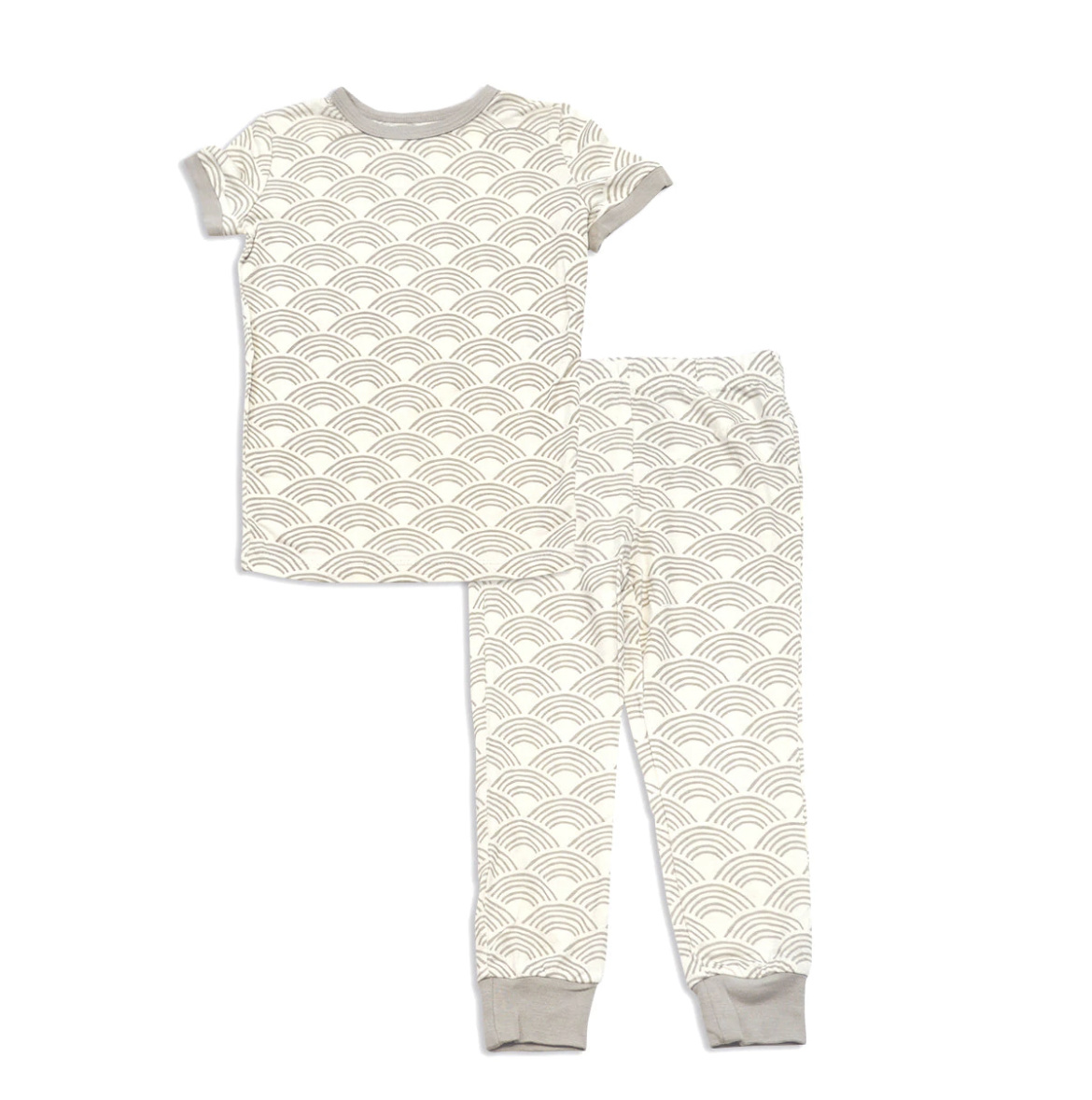 Silkberry Baby Bamboo Short Sleeve Pajama Set (Wobbly Wave Print) Silkberry Baby Bamboo Short Sleeve Pajama Set (Wobbly Wave Print)
