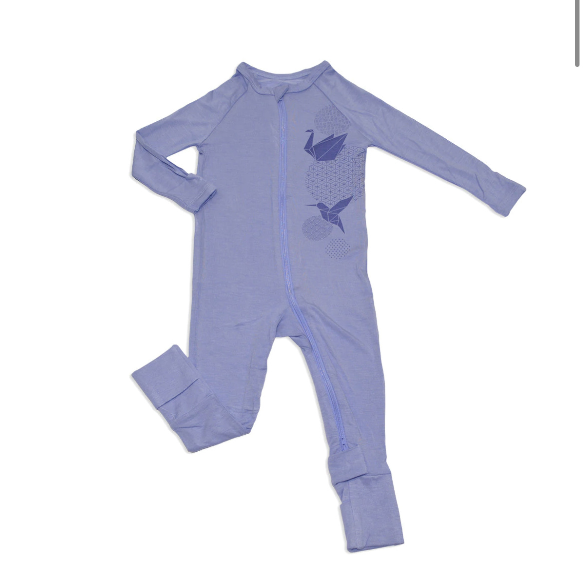 Silkberry Baby Bamboo 2-way Zippy Romper w/rollover cuffs (Easter Egg)