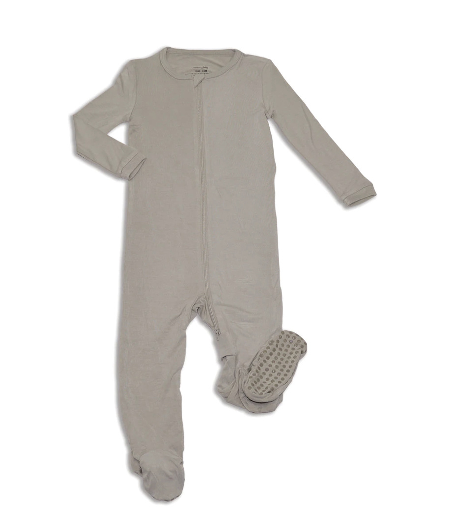 Silkberry Baby Bamboo Footed Sleeper w/zipper (Porpoise) Silkberry Baby Bamboo Footed Sleeper w/zipper (Porpoise)