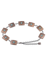 Most Wanted Turquoise Sq Concho Belt