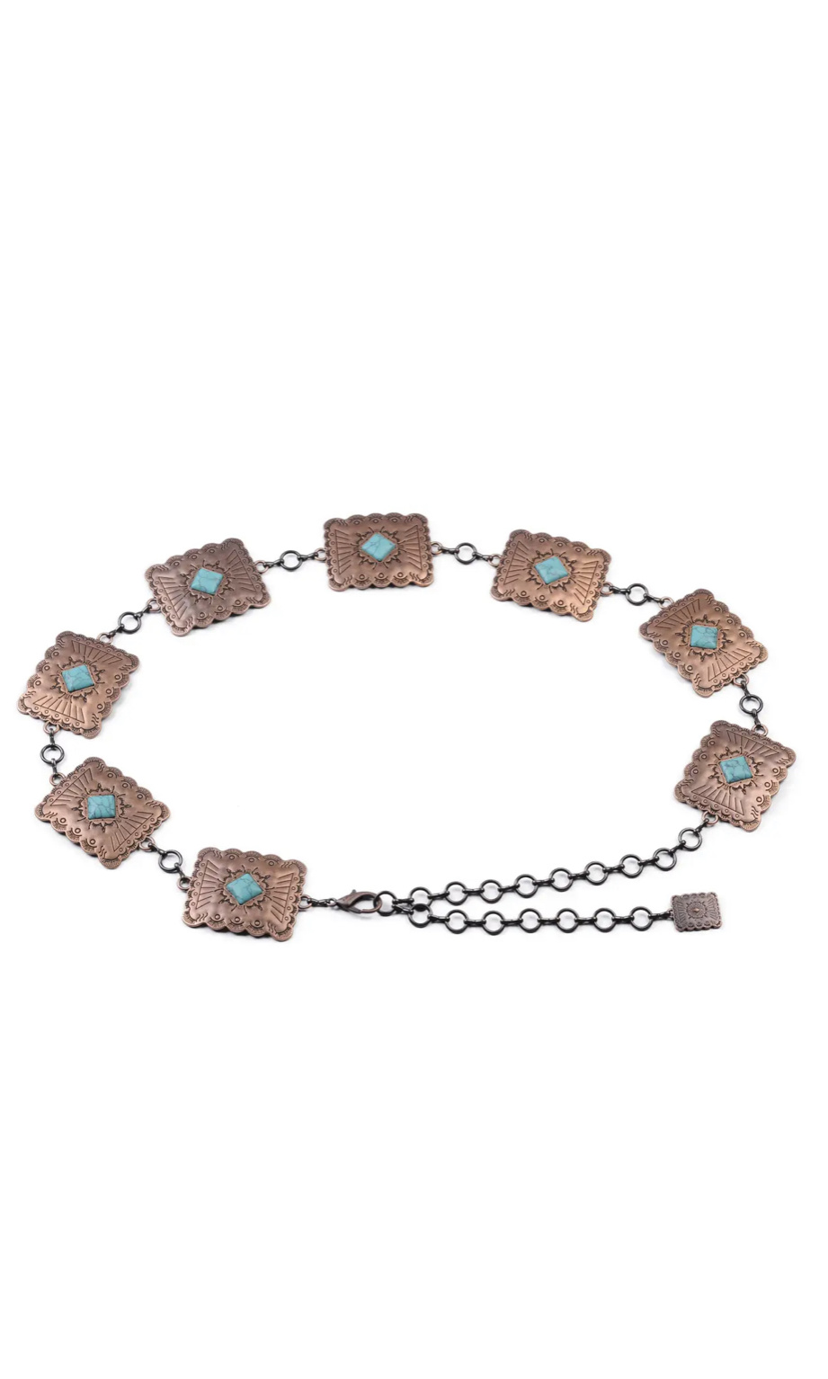 Most Wanted Turquoise Sq Concho Belt