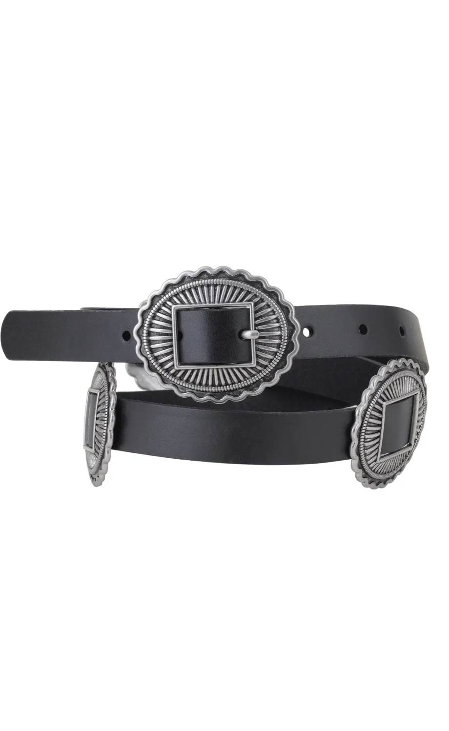 Most Wanted Black Western Boho Concho Leather Belt Most Wanted Black Western Boho Concho Leather Belt