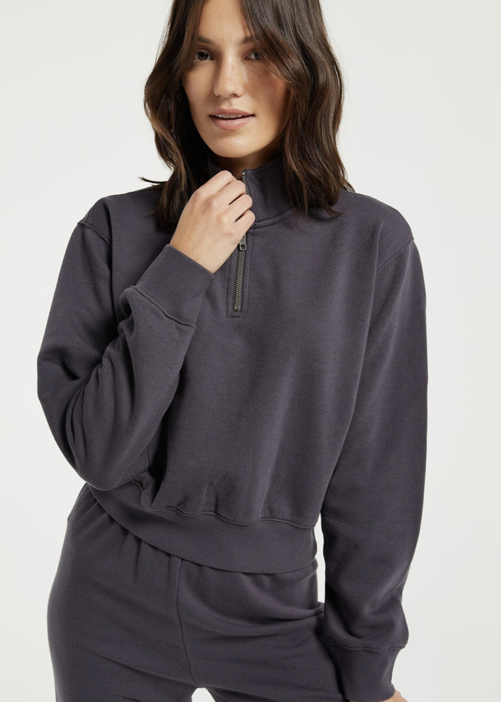 Z Supply Half Zip Sweat Shirt