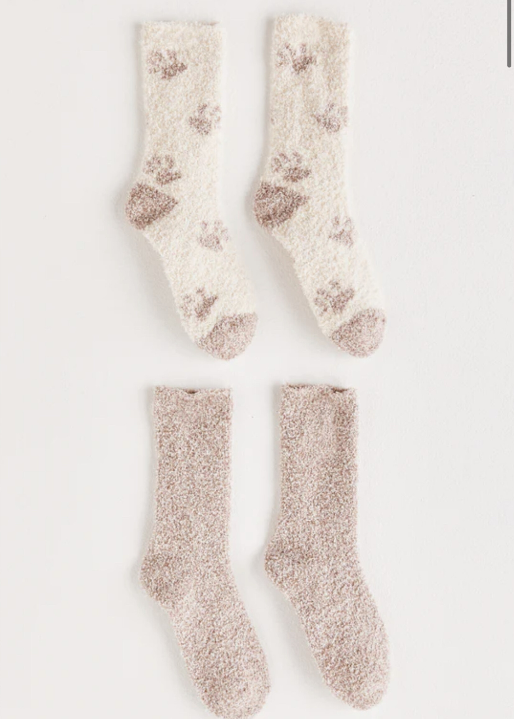 Z Supply 2 Pack Paw Plush Socks