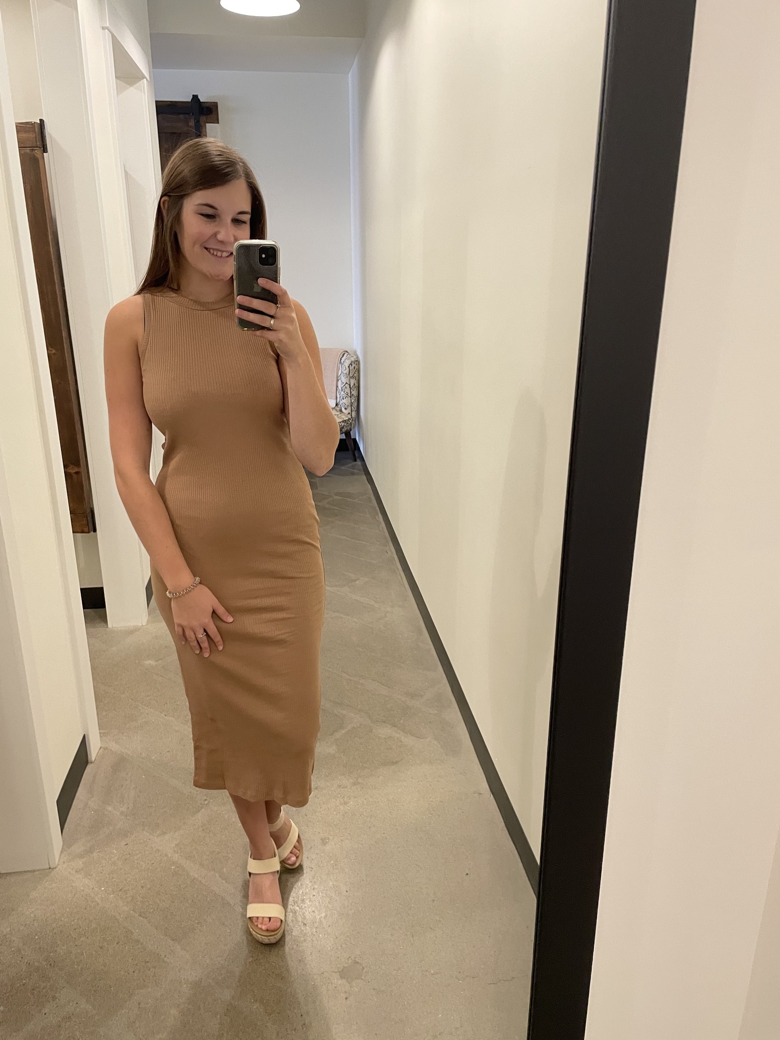 Vero Moda SL Ribbed Calf Dress