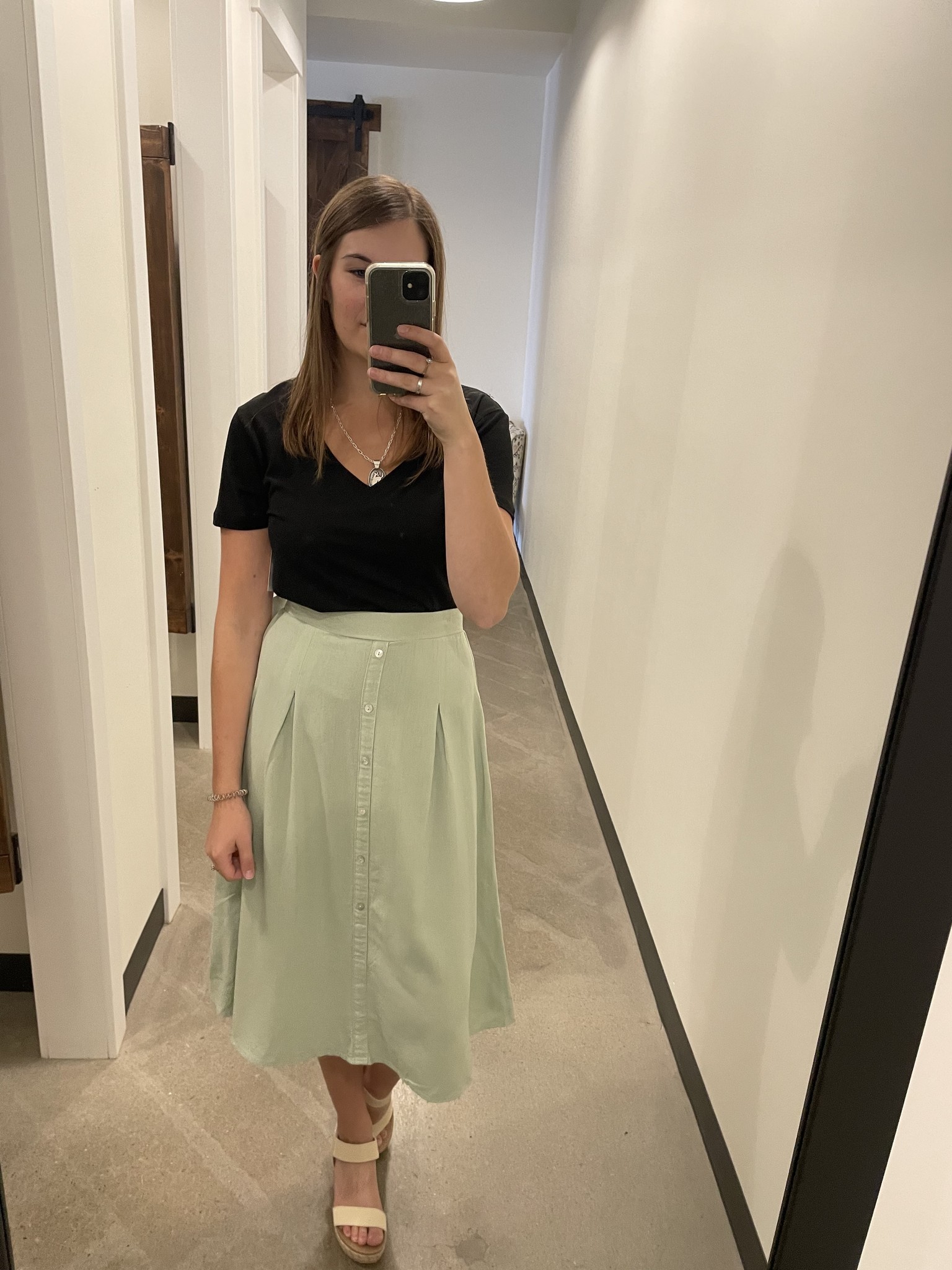 Vero Moda HW Calf Skirt