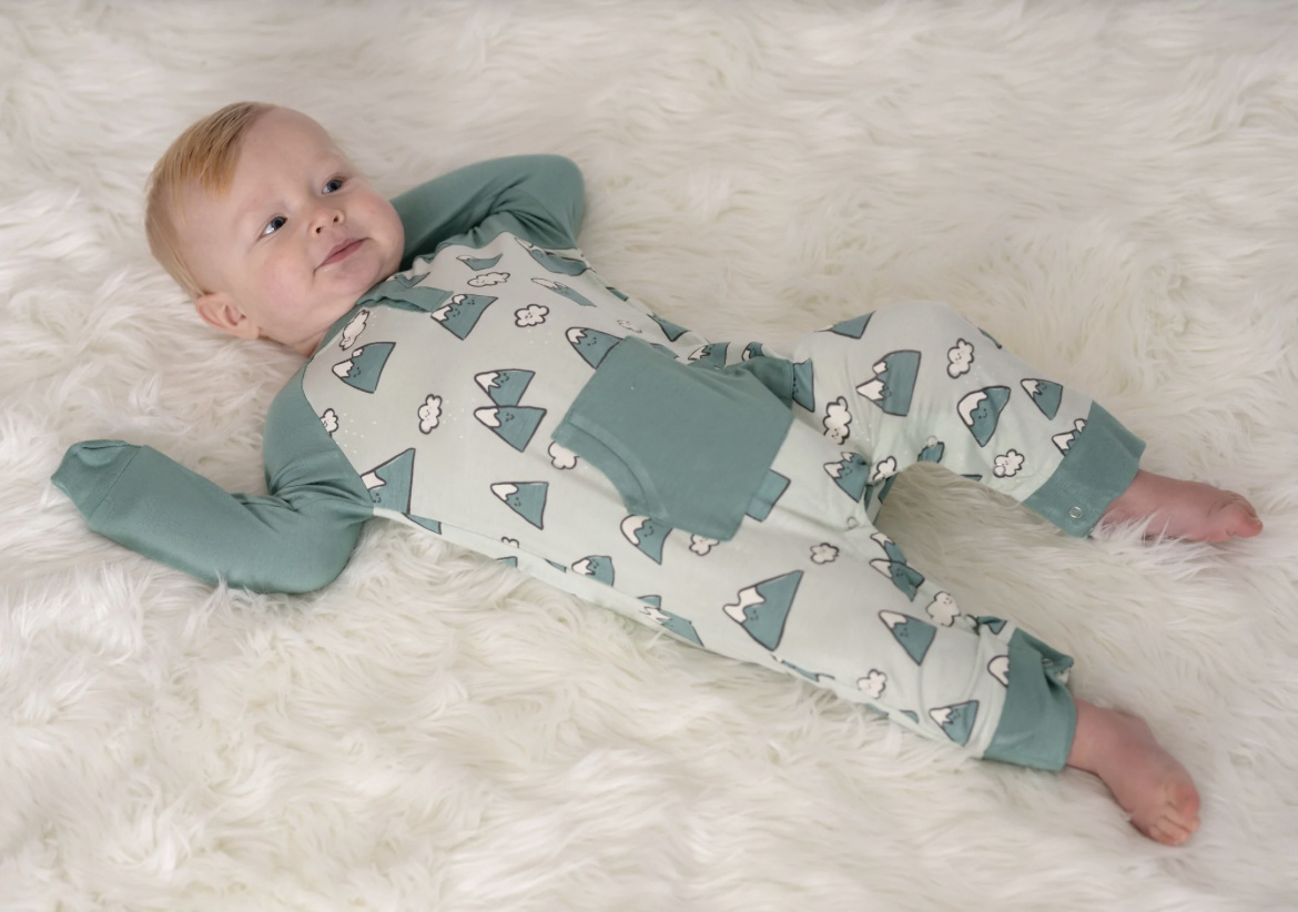 Silkberry Baby Bamboo LS Romper w/ Kangaroo Pocket Silkberry Baby Bamboo LS Romper w/ Kangaroo Pocket