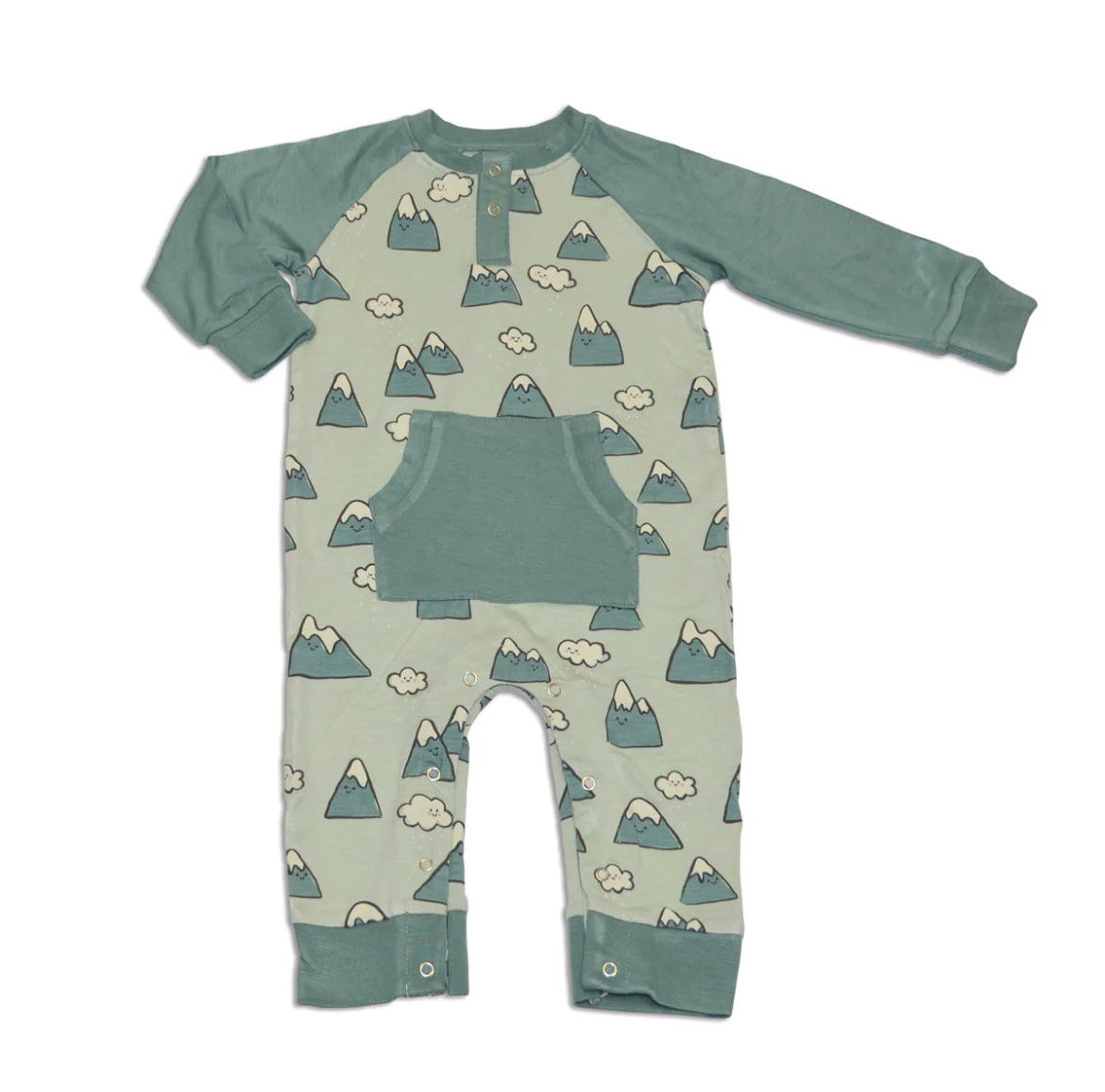 Silkberry Baby Bamboo LS Romper w/ Kangaroo Pocket