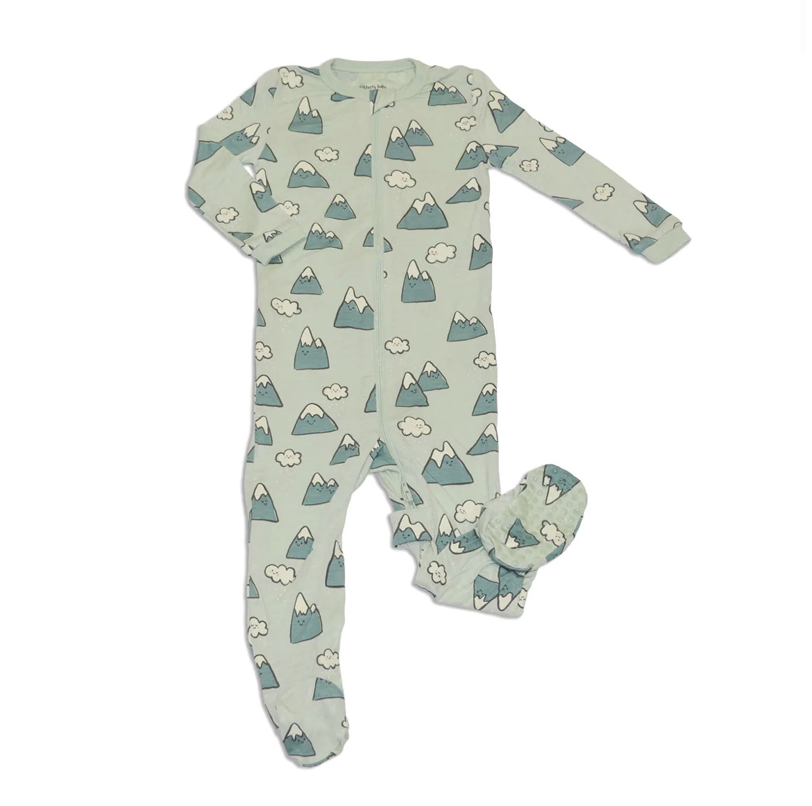 Silkberry Baby Bamboo Footed Sleeper w/Zipper (snowy rockies) Silkberry Baby Bamboo Footed Sleeper w/Zipper (snowy rockies)