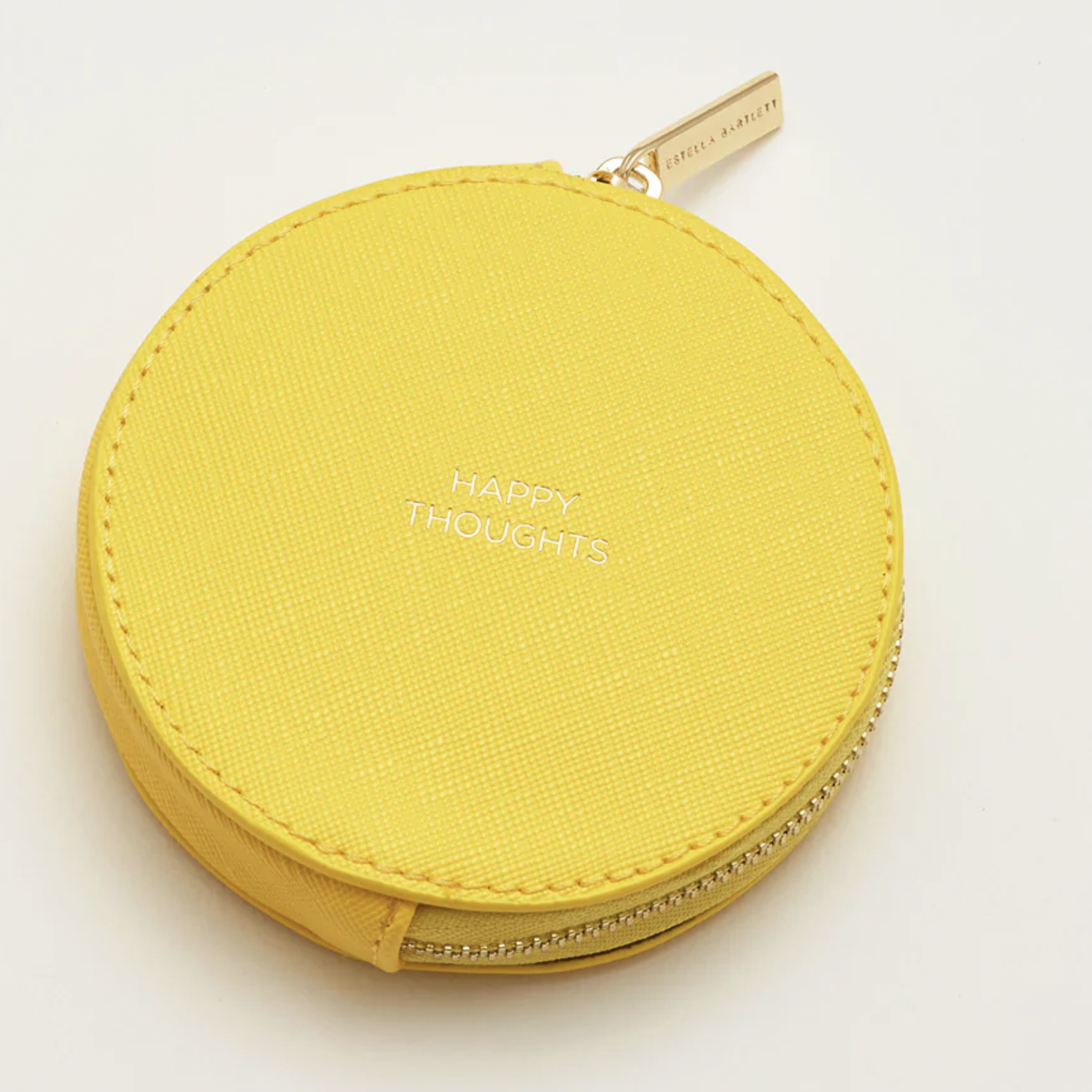Happy Thoughts Yellow Circle Coin Purse