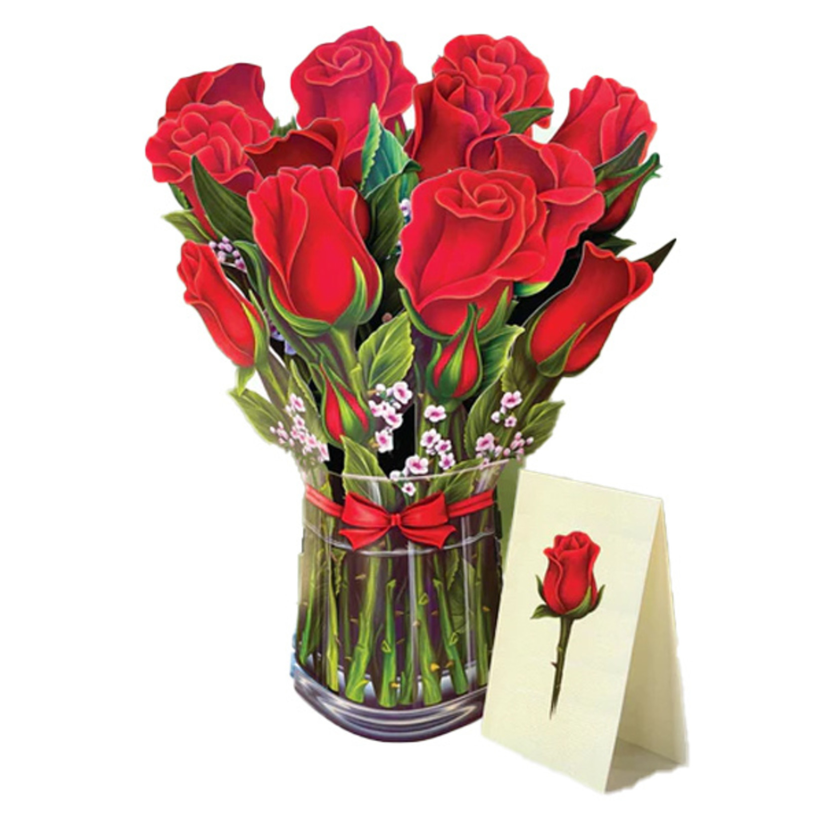 Red Roses, Pop-Up Paper Bouquet