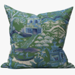 Gardens of Chinoise Pillow, Green & Blue, 20" x 20"