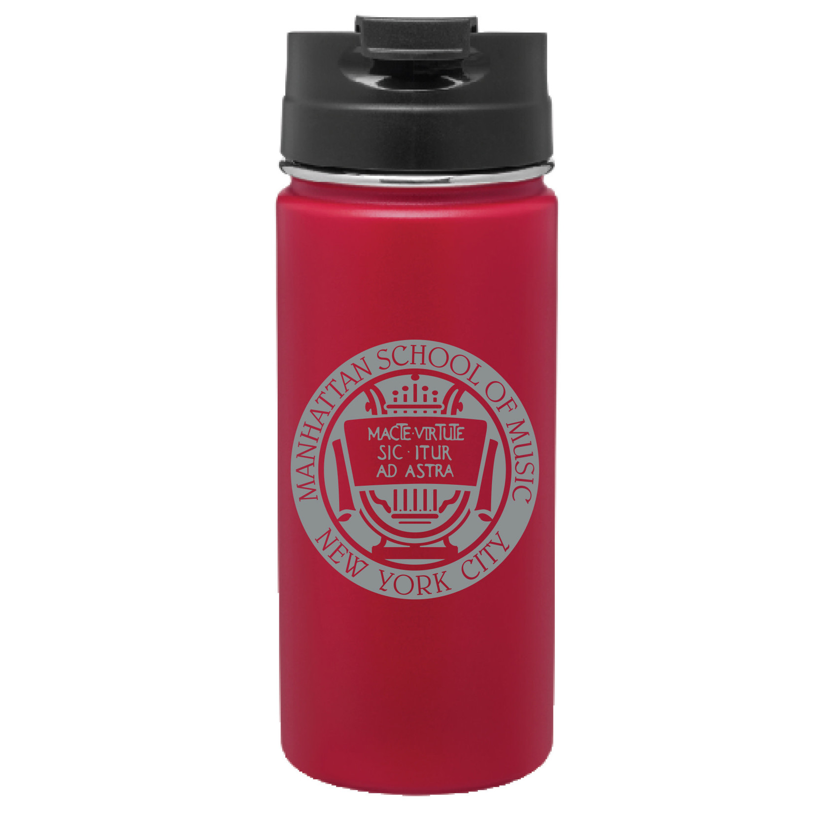 Tumbler/Thermos: Screw on lid, Metal inside, click top with silver seal