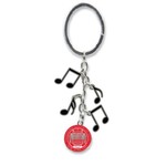 MSM Seal + Music Notes Metal Keychain