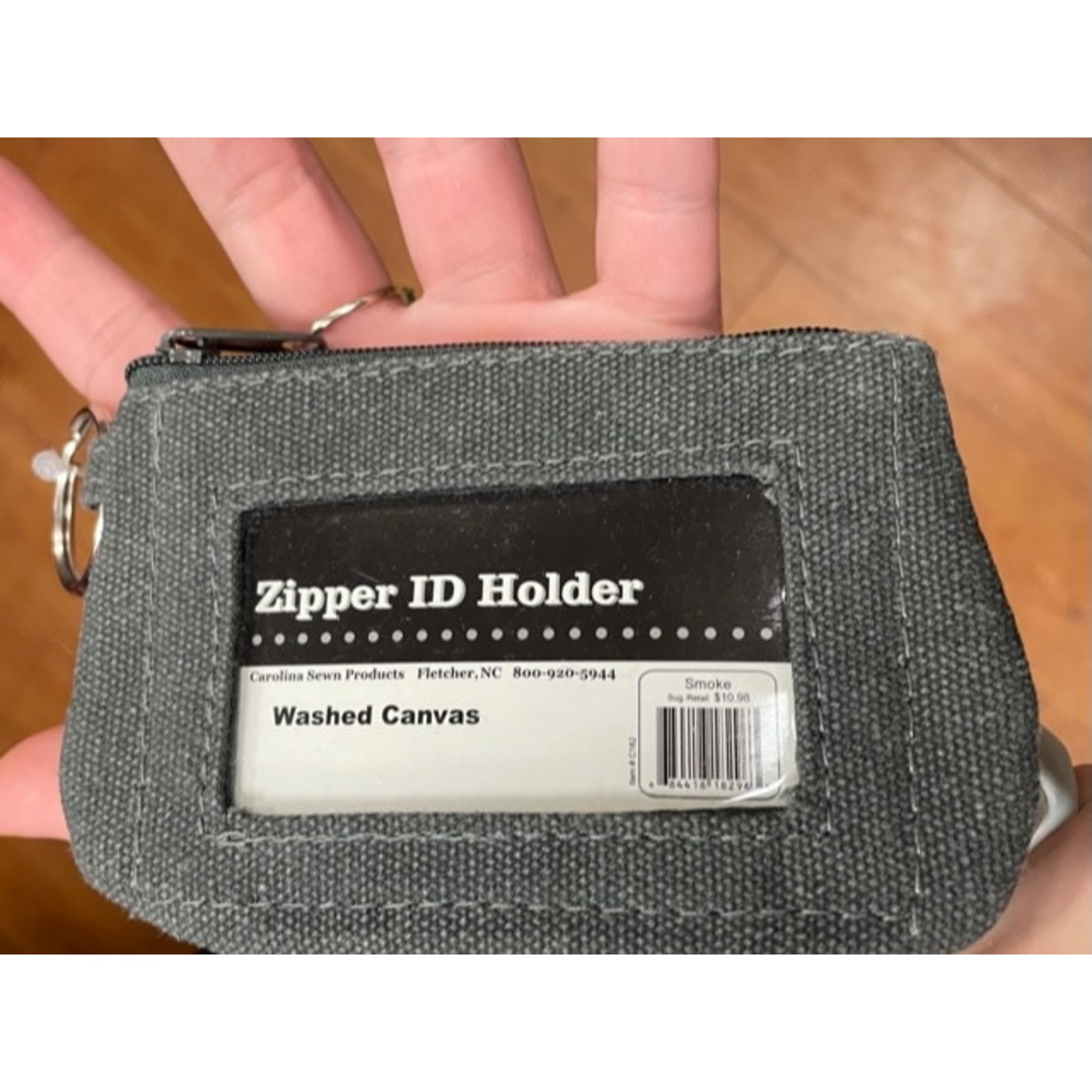 ID Holder Zipper Pouch Dark Gray/Smoke