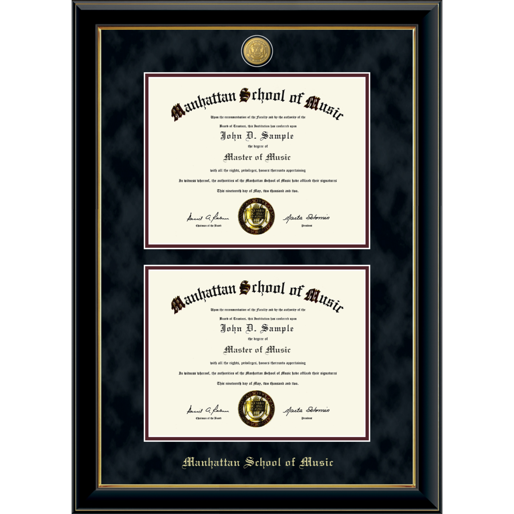 2x Degree Black Onyx Diploma Frame (292119)