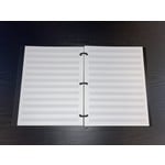 Manuscript Komtrak Notebook: 12 stave/54 pages refillable 3-ring Kb05 style (9"x11")