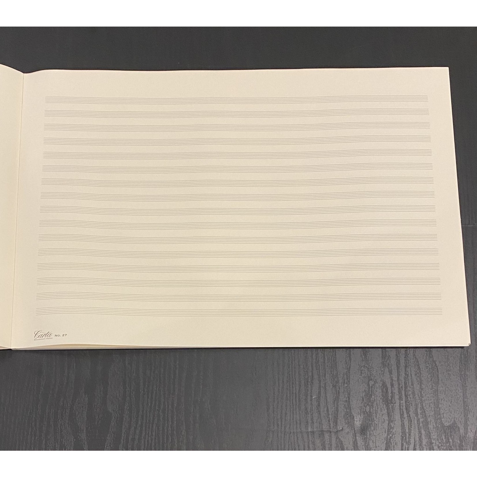 Manuscript Carta Orchestral Pad: No. 27, 16 staves/40 sheets landscape orientation (18" x 12")