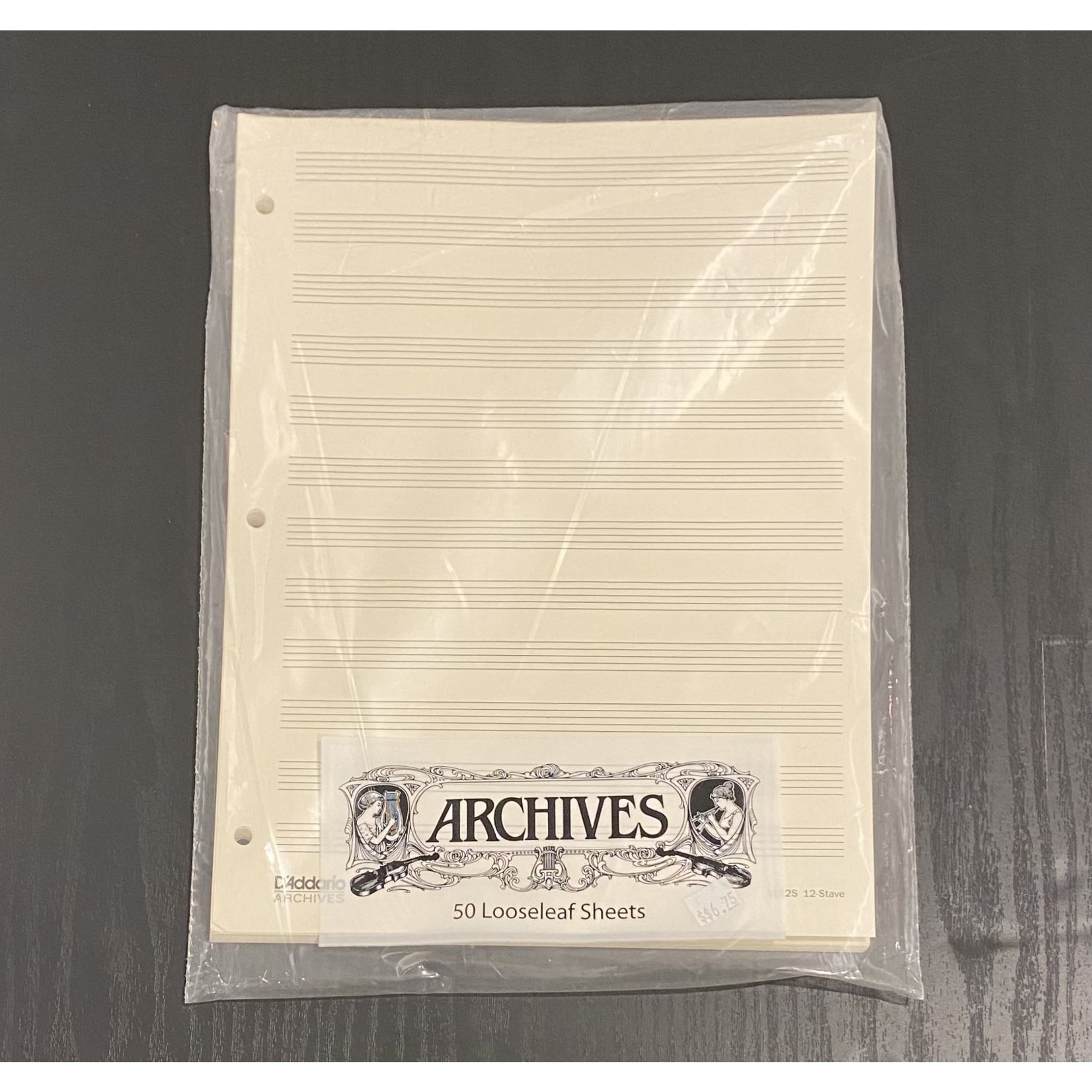 Manuscript Archives Loose Leaf: 12stave/50 pages (8.5"x11")