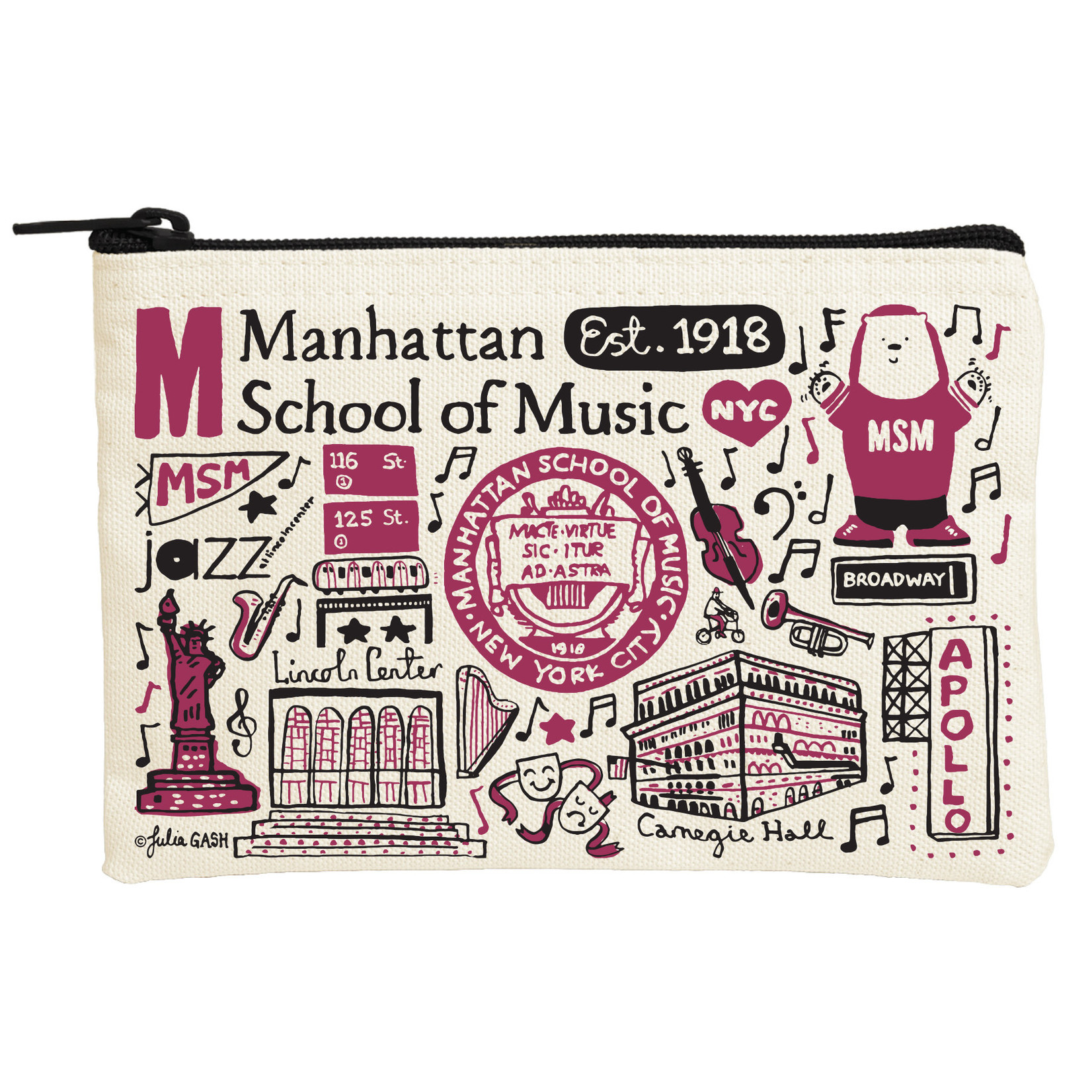 Small Makeup/Pencil Bag - Julia Gash artwork