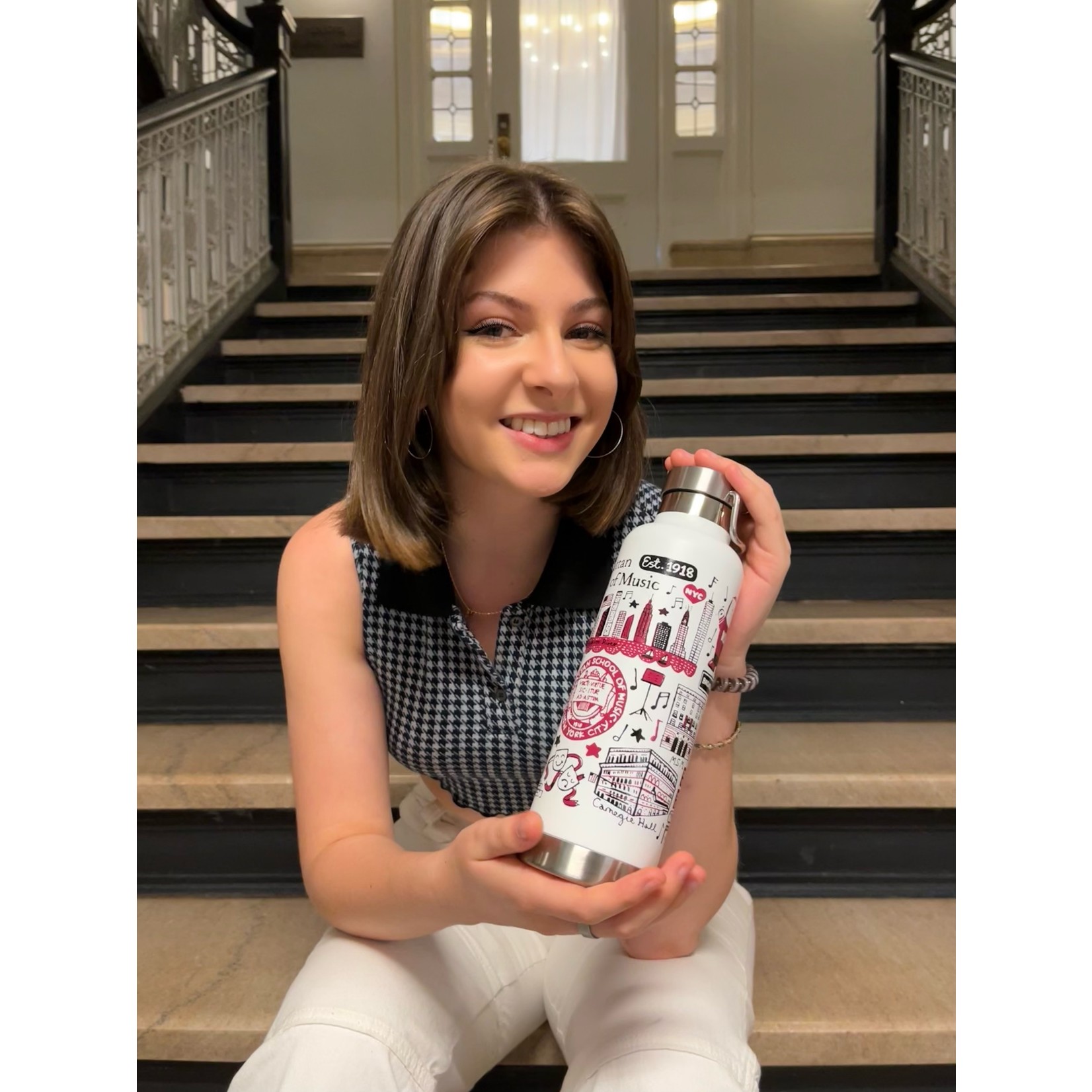 Neil Insulted Metal Gigi Water Bottle - Julia Gash Artwork
