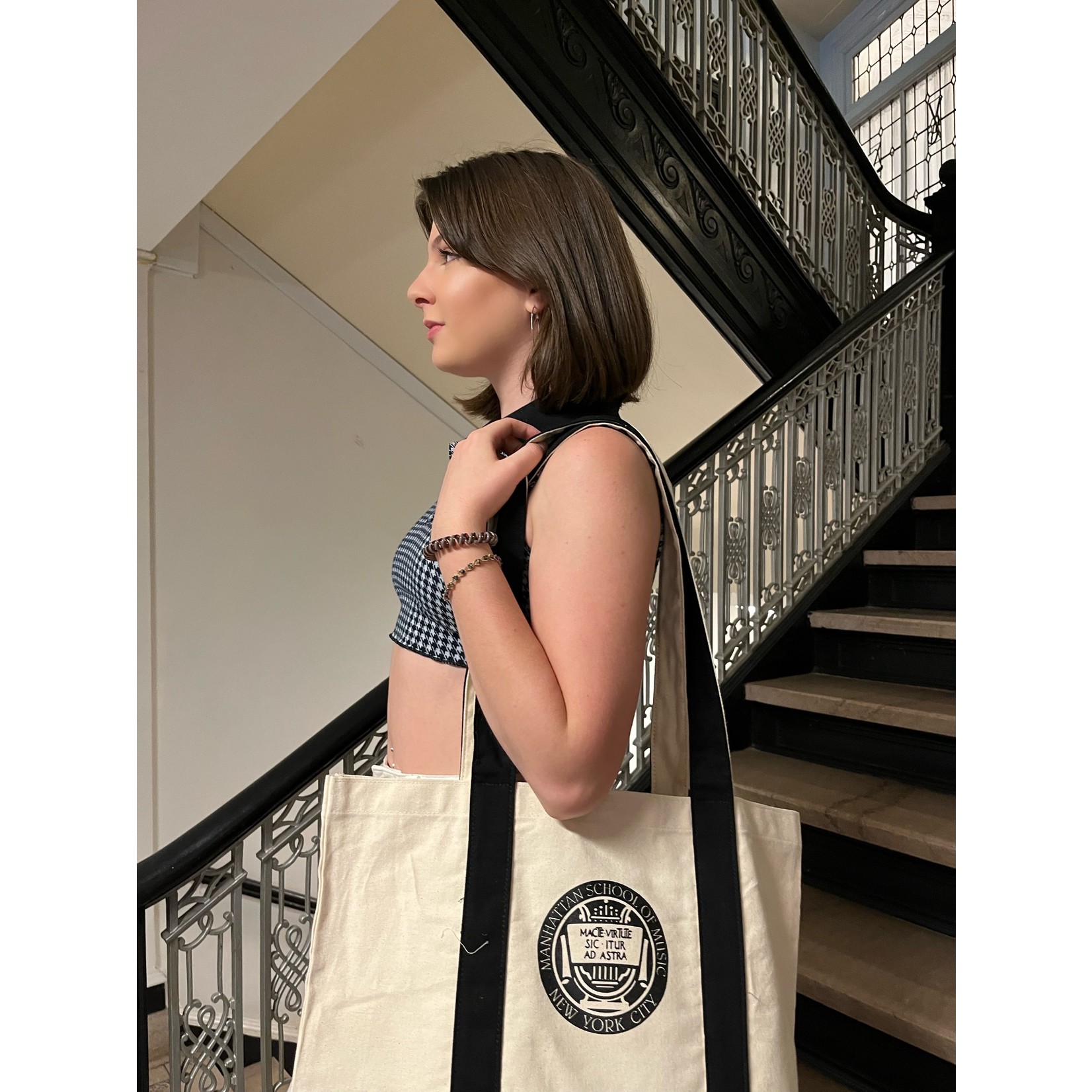Neil MSM Canvas Tote Bag with Snap Closure