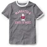 L2 Gray Youth Ringer T-shirt with Manny Mascot