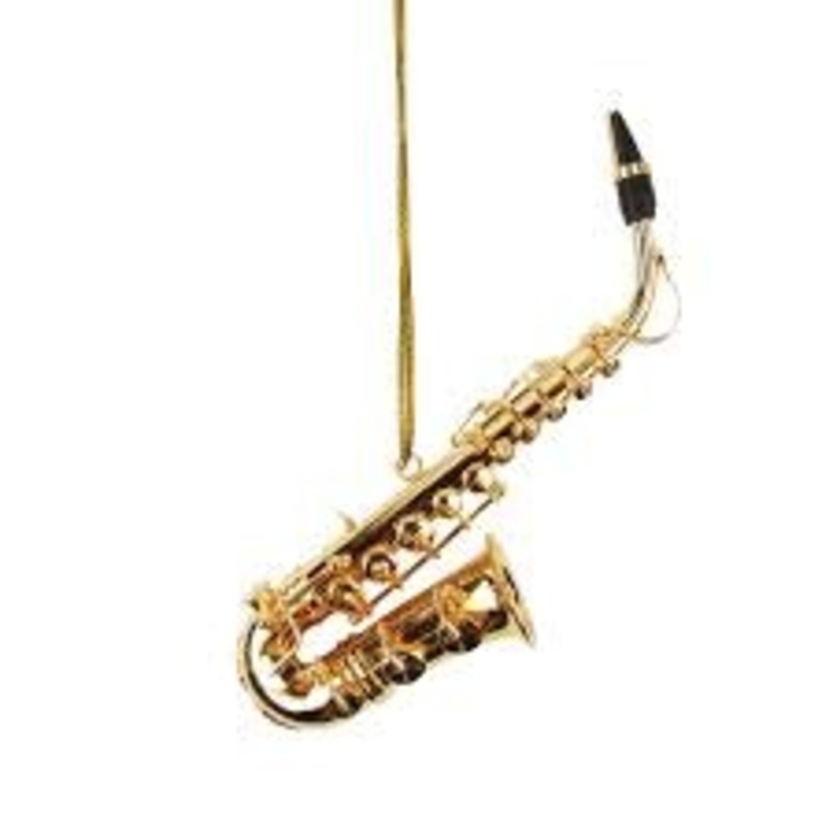 ornament: saxophone gold 5"
