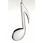 Silver Eighth Note Ornament