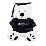 Manny Mascot Stuffed Animal (Polar Bear) with Graduation Cap and Gown