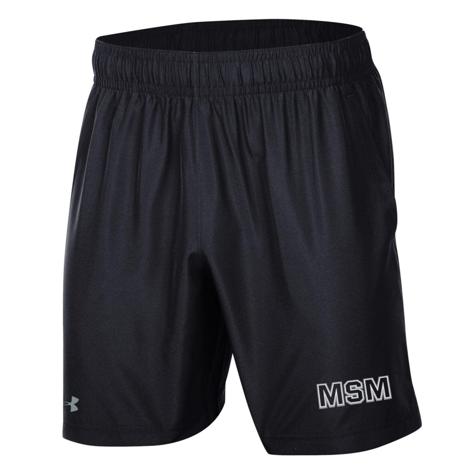 Under Armour Shorts: Black with Silver Chrome MSM
