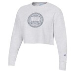 Sweatshirt: Gray with Silver Chrome Crop Crew