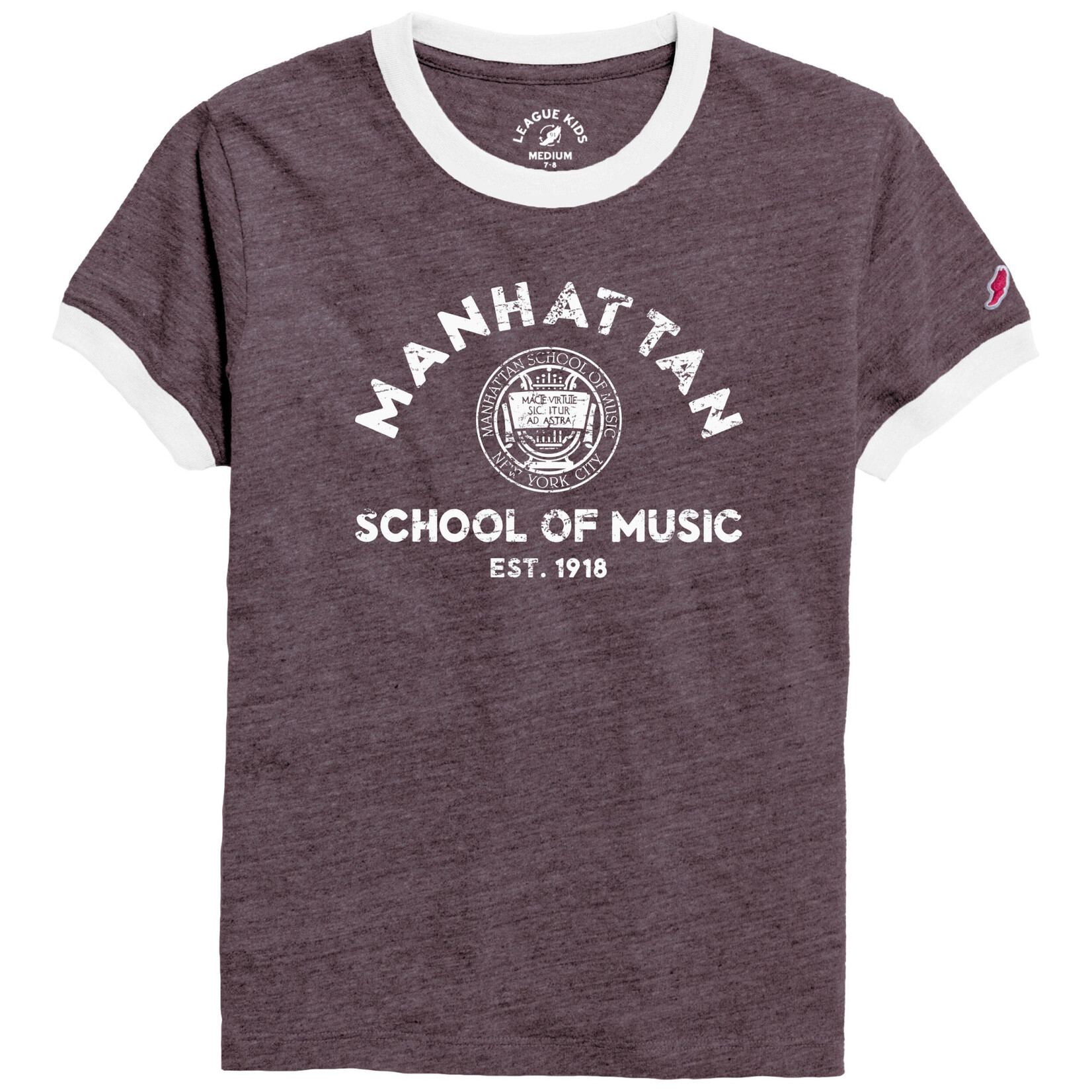L2 *NEW* Maroon Youth Ringer T-shirt with MSM/1918
