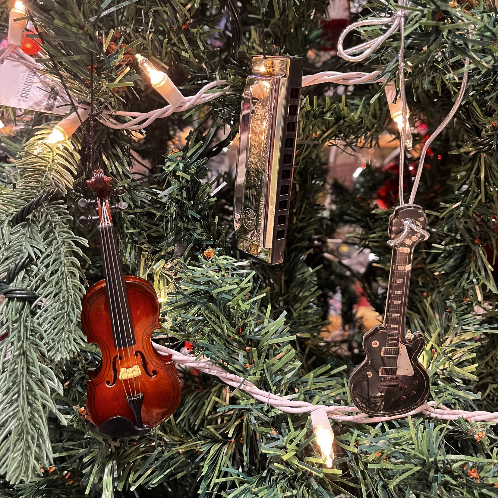 Acrylic Black Electric Guitar Ornament