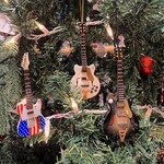American Flag Electric Guitar Ornament