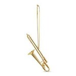 Trombone Ornament (gold or silver)