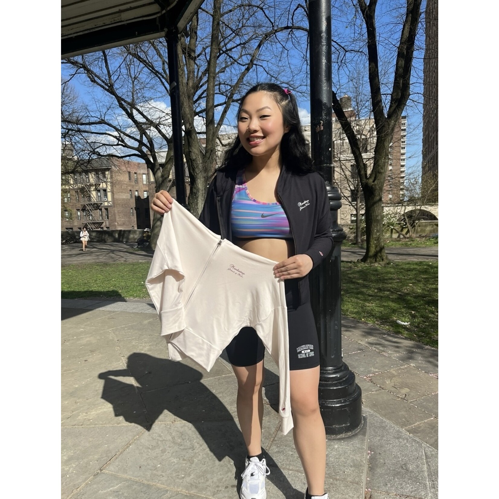 L2 *Clearance* Full Zip Crop Sweatshirt with Music Notes