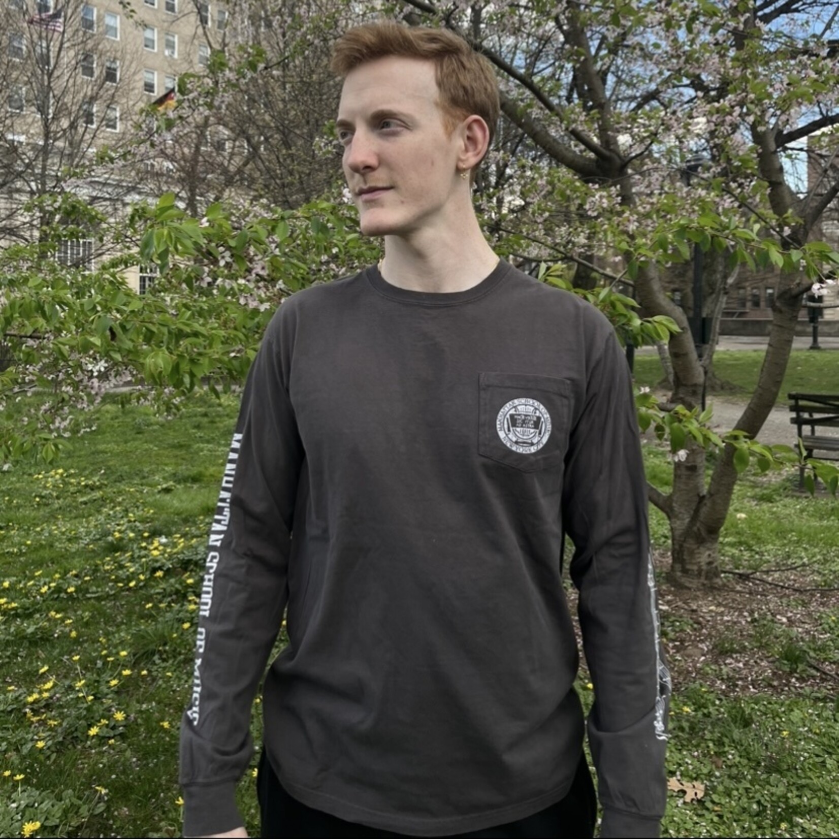 *Clearance* Gray Long Sleeve with Pocket and Staff