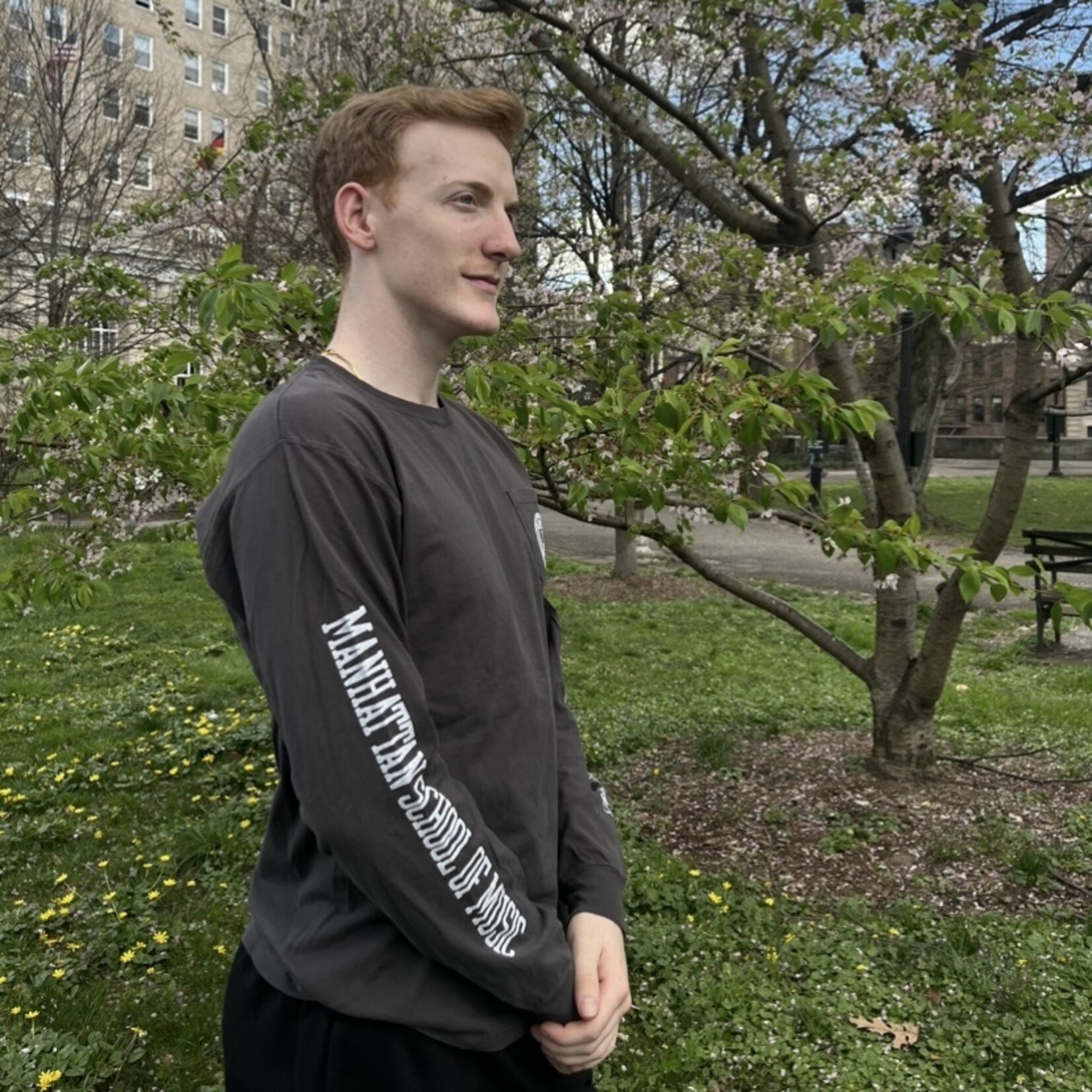 *Clearance* Gray Long Sleeve with Pocket and Staff