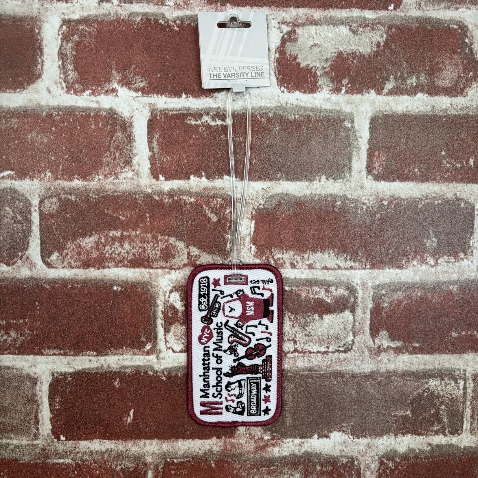 Neil Embroidered Luggage Tag - Julia Gash artwork
