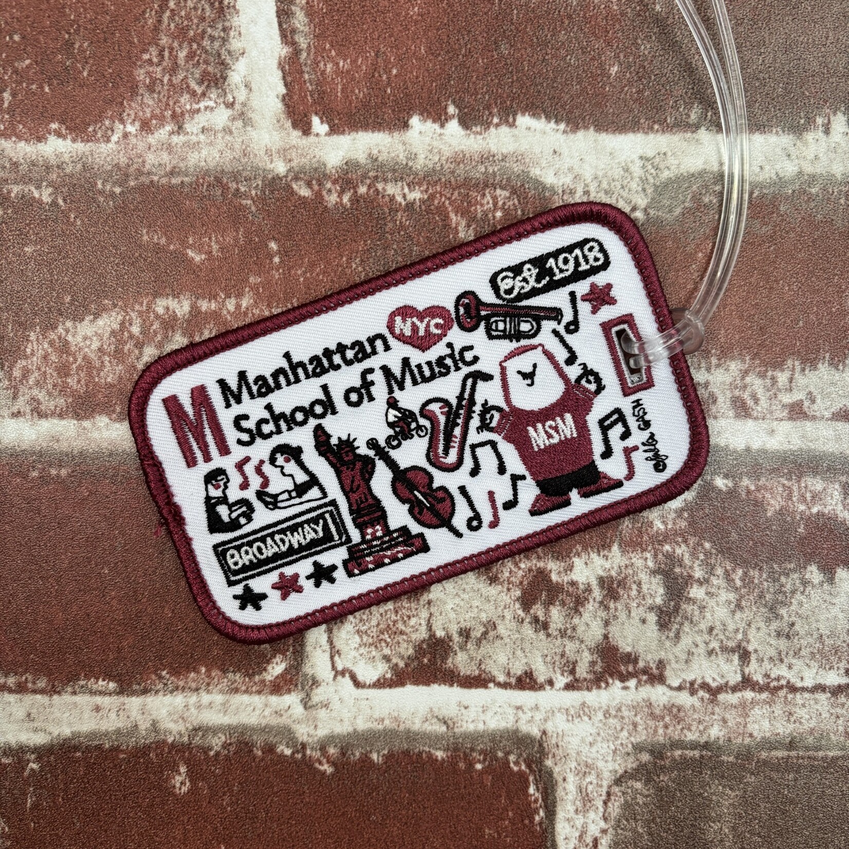 Embroidered Luggage Tag - Julia Gash artwork