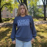 L2 Blue Monterey Crew with White Embroidery