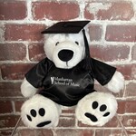 Manny Mascot Stuffed Animal with Graduation Cap and Gown