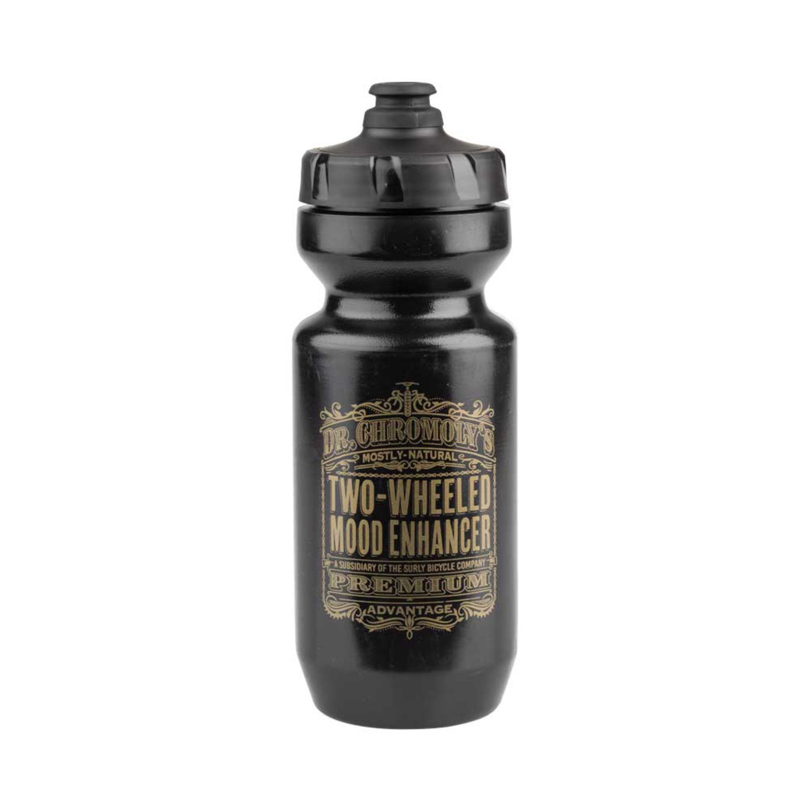Surly Surly Dr. Chromoly's Elixir Purist Water Bottle - Black, Gold, 22oz